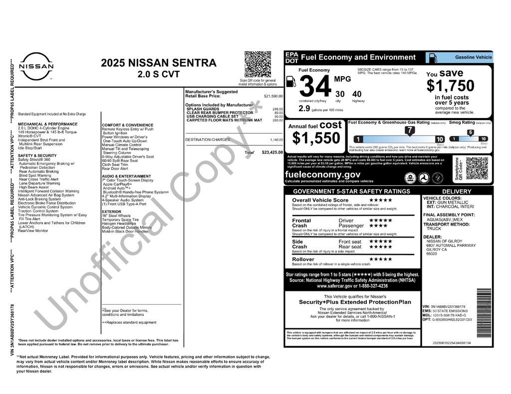 2025 Nissan Sentra S