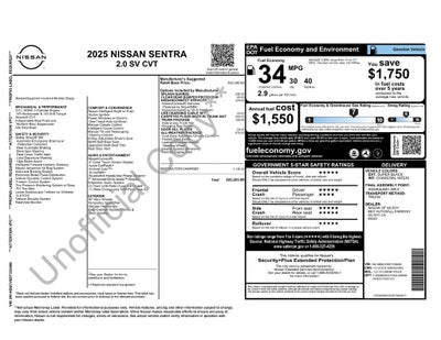 2025 Nissan Sentra SV