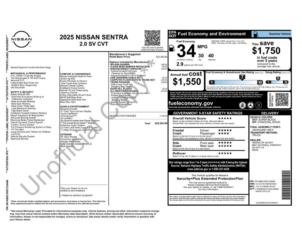 2025 Nissan Sentra SV