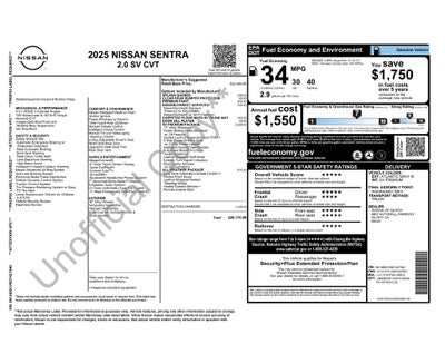 2025 Nissan Sentra SV