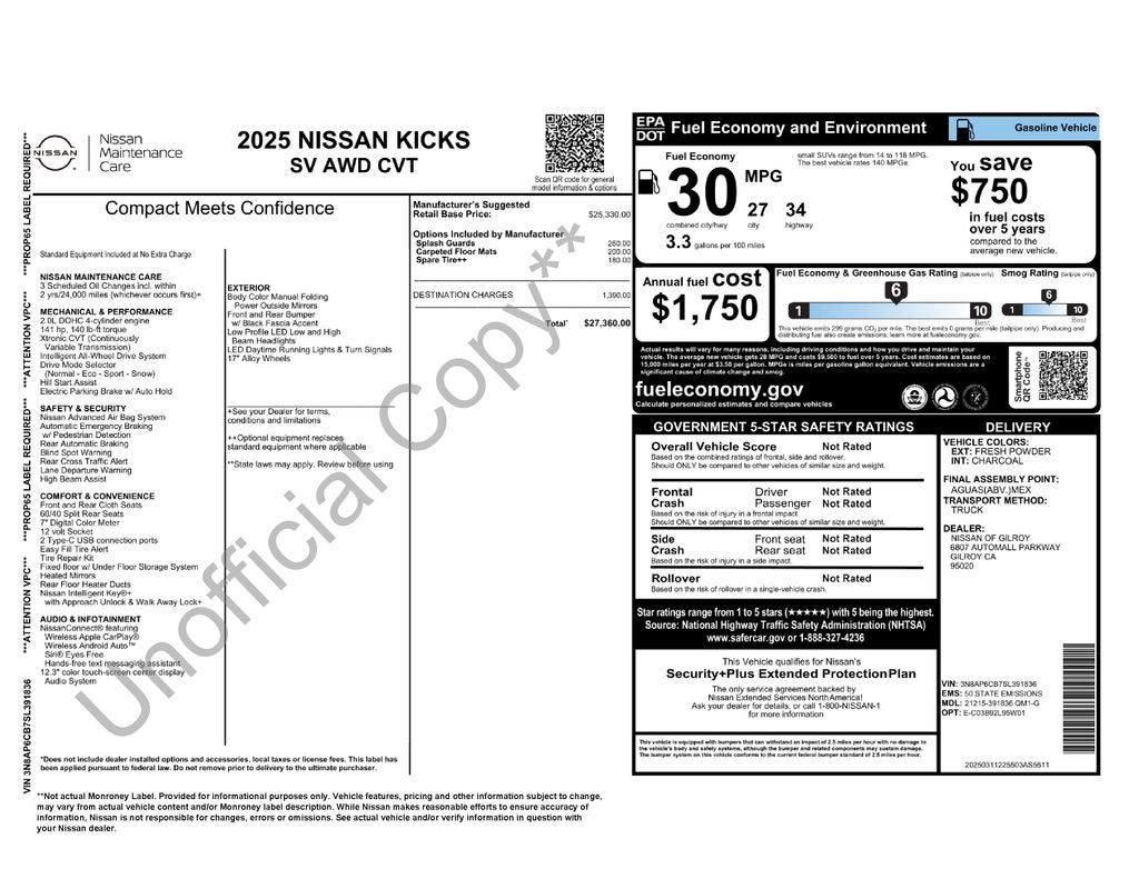 2025 Nissan Kicks SV