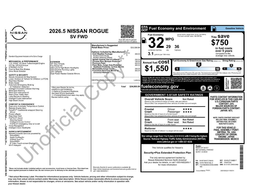 2026 Nissan Rogue SV