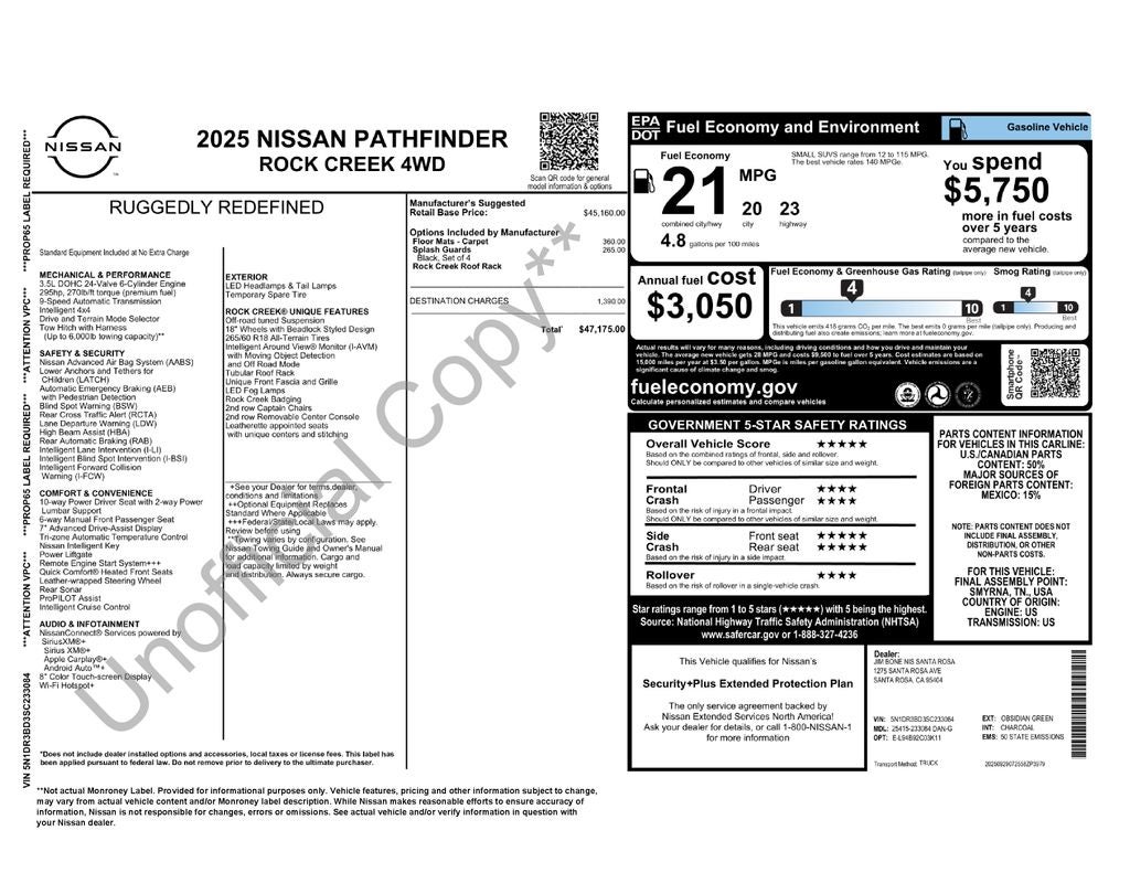 2025 Nissan Pathfinder Rock Creek®