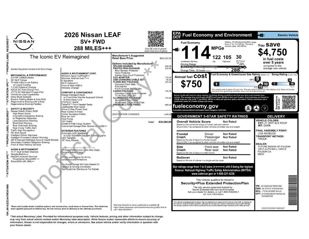 2026 Nissan LEAF SV+