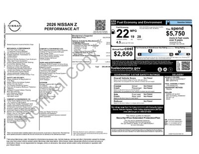 2026 Nissan Z Performance