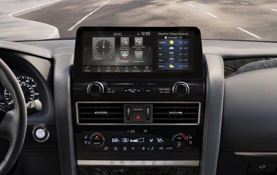 2023 Nissan Armada touchscreen and front console | Nissan of Gilroy in Gilroy CA