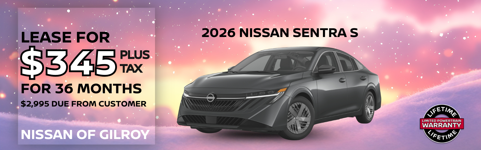 Lease for $345 + tax for 36 months