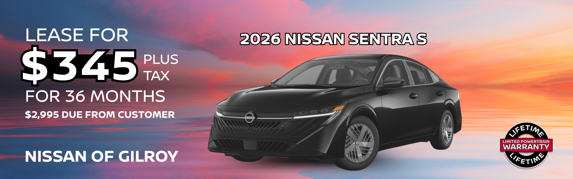 2026 Nissan Sentra S Lease Special