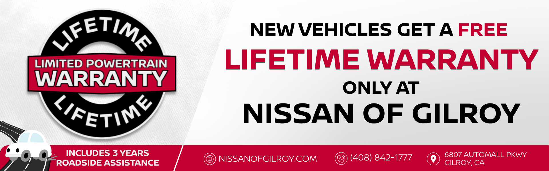 Free Lifetime Warranty on All New Vehicles